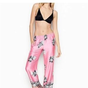 Victoria's Secret Floral Satin Lounge Pants